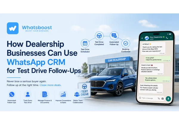 Cómo usar WhatsApp CRM para seguimiento de test drives en concesionarios