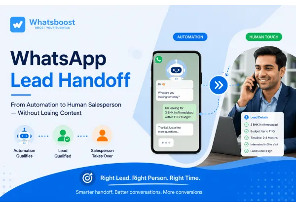 WhatsApp Lead Handoff: traspaso de leads cualificados a ventas