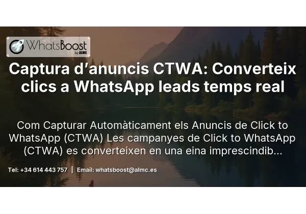 Captura d’anuncis CTWA: Converteix clics a WhatsApp leads temps real