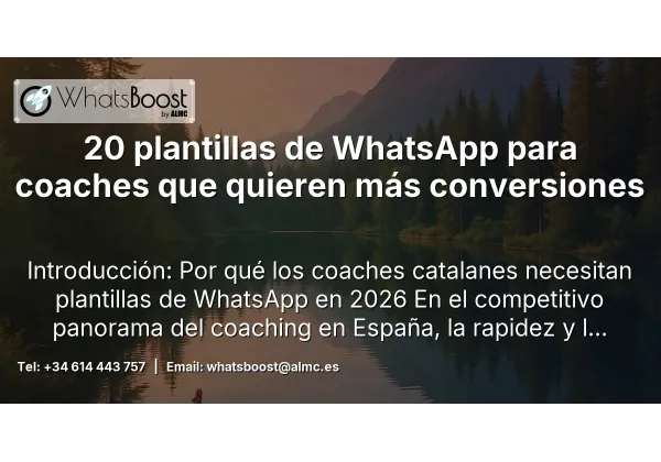 20 plantillas de WhatsApp para coaches que quieren más conversiones