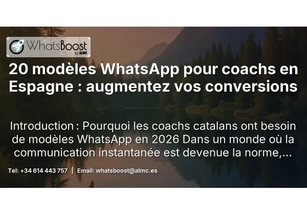 20 modèles WhatsApp pour coachs en Espagne : augmentez vos conversions