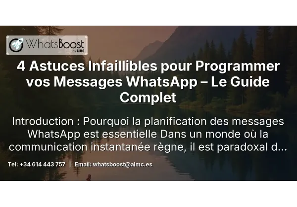 4 Astuces Infaillibles pour Programmer vos Messages WhatsApp – Le Guide Complet