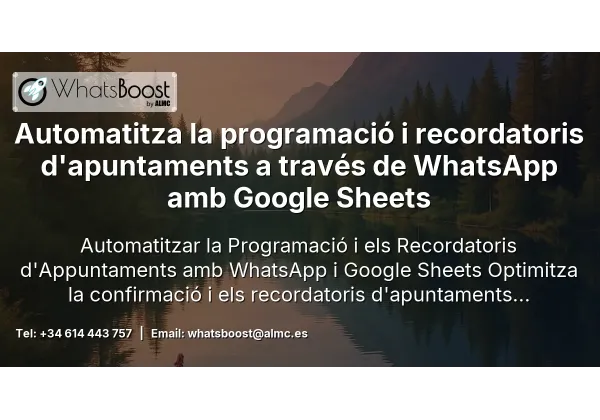 Automatitza la programació i recordatoris d'apuntaments a través de WhatsApp amb Google Sheets