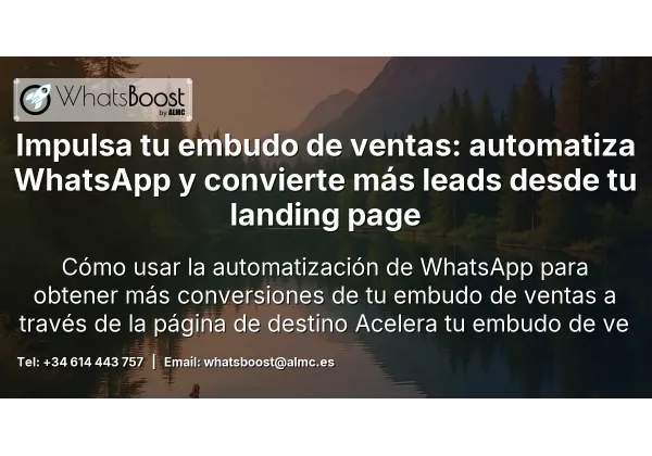 Impulsa tu embudo de ventas: automatiza WhatsApp y convierte más leads desde tu landing page
