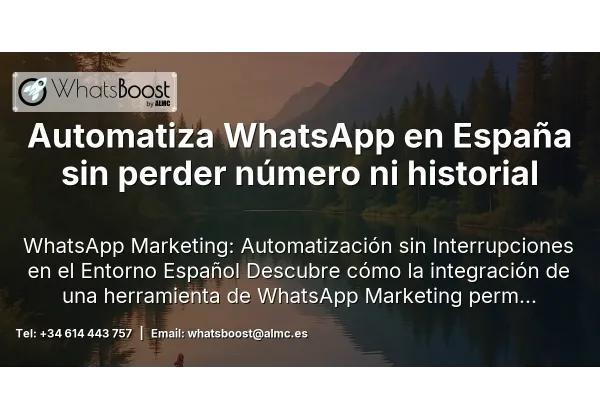 Automatiza WhatsApp en España sin perder número ni historial