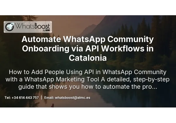 Automate WhatsApp Community Onboarding via API Workflows in Catalonia