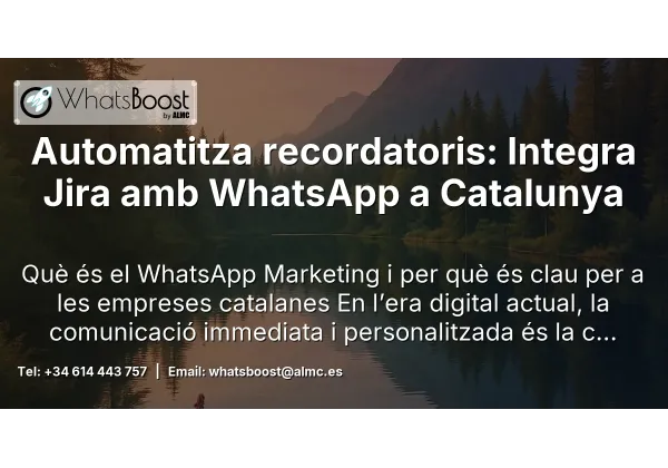 Automatitza recordatoris: Integra Jira amb WhatsApp a Catalunya