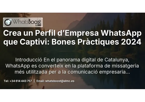 Crea un Perfil d’Empresa WhatsApp que Captivi: Bones Pràctiques 2024