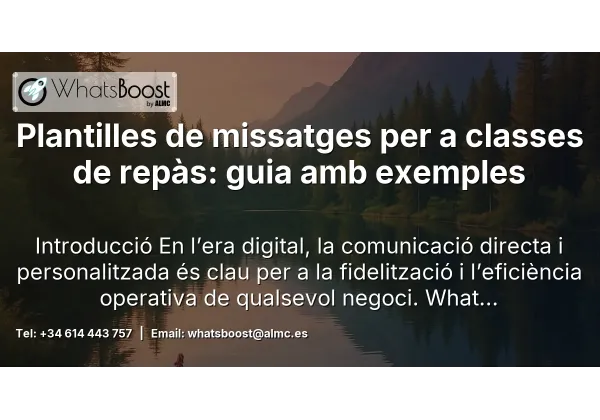 Plantilles de missatges per a classes de repàs: guia amb exemples