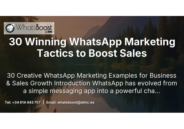 30 Winning WhatsApp Marketing Tactics to Boost Sales