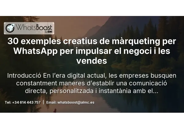 30 exemples creatius de màrqueting per WhatsApp per impulsar el negoci i les vendes