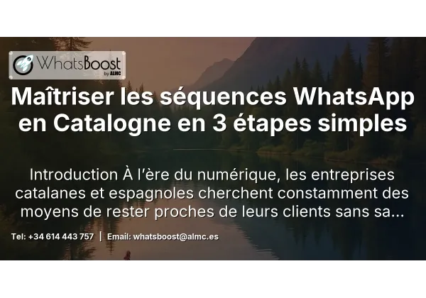 Maîtriser les séquences WhatsApp en Catalogne en 3 étapes simples