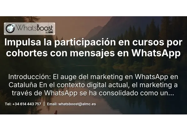 Impulsa la participación en cursos por cohortes con mensajes en WhatsApp