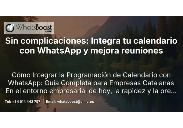 Sin complicaciones: Integra tu calendario con WhatsApp y mejora reuniones