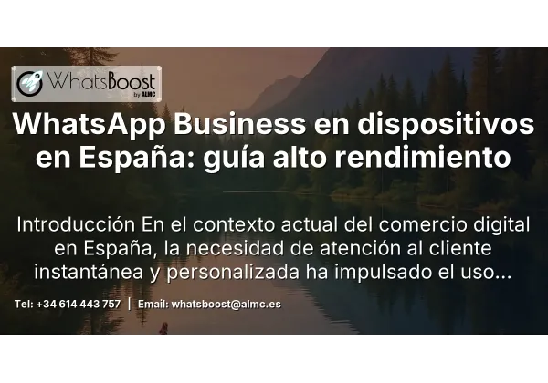 WhatsApp Business en dispositivos en España: guía alto rendimiento
