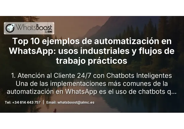 Top 10 ejemplos de automatización en WhatsApp: usos industriales y flujos de trabajo prácticos