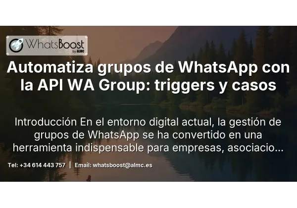 Automatiza grupos de WhatsApp con la API WA Group: triggers y casos