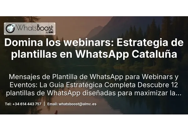 Domina los webinars: Estrategia de plantillas en WhatsApp Cataluña