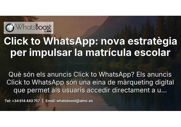 Click to WhatsApp: nova estratègia per impulsar la matrícula escolar