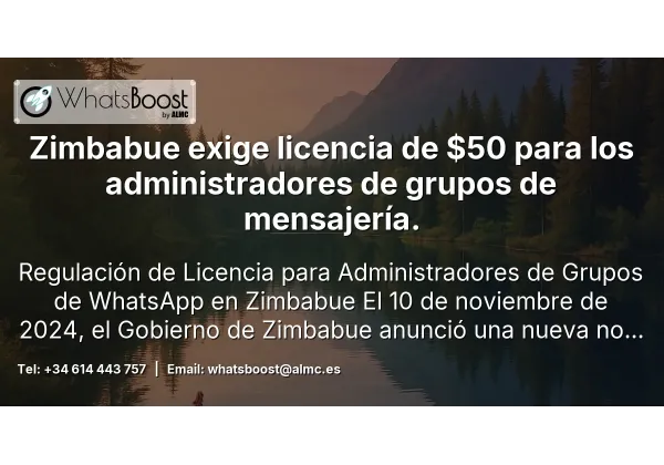 Zimbabue exige licencia de $50 para los administradores de grupos de mensajería.