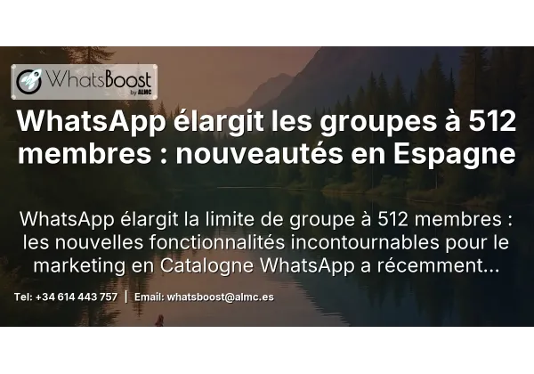 WhatsApp élargit les groupes à 512 membres : nouveautés en Espagne