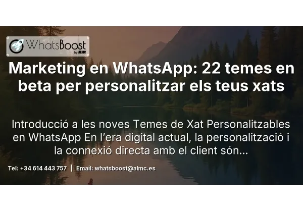 Marketing en WhatsApp: 22 temes en beta per personalitzar els teus xats