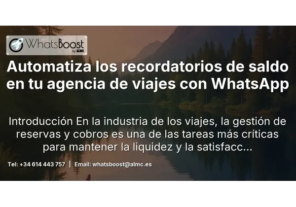 Automatiza los recordatorios de saldo en tu agencia de viajes con WhatsApp