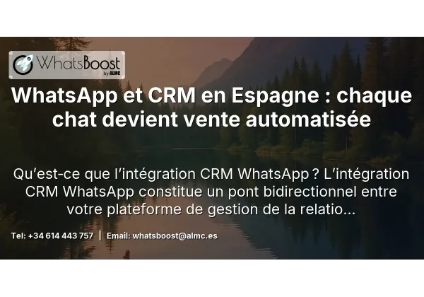 WhatsApp et CRM en Espagne : chaque chat devient vente automatisée