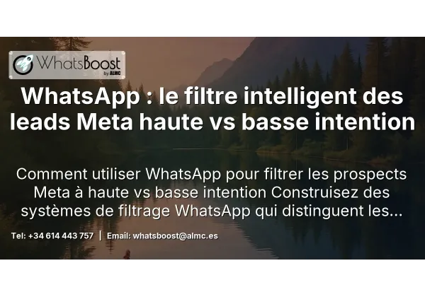 Filtrer les leads Meta Ads de haute intention avec WhatsApp en Catalogne