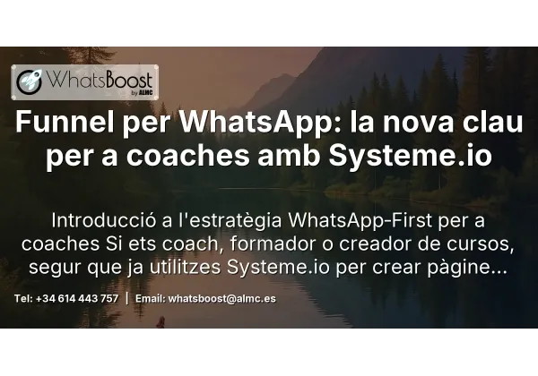 Funnel per WhatsApp: la nova clau per a coaches amb Systeme.io