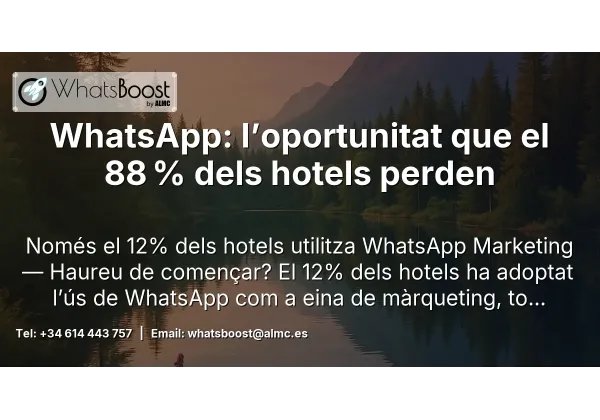 WhatsApp: l’oportunitat que el 88 % dels hotels perden