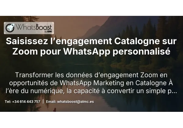 Saisissez l’engagement Catalogne sur Zoom pour WhatsApp personnalisé