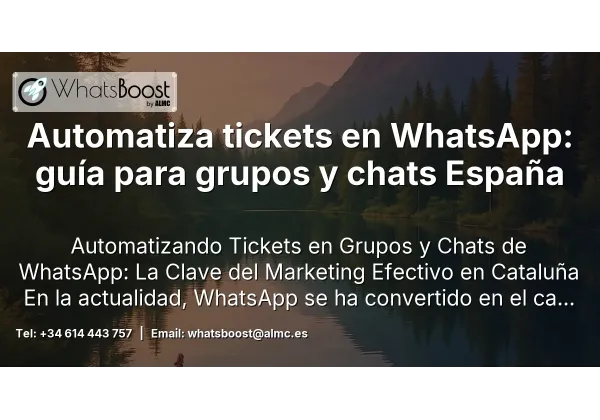 Automatiza tickets en WhatsApp: guía para grupos y chats España