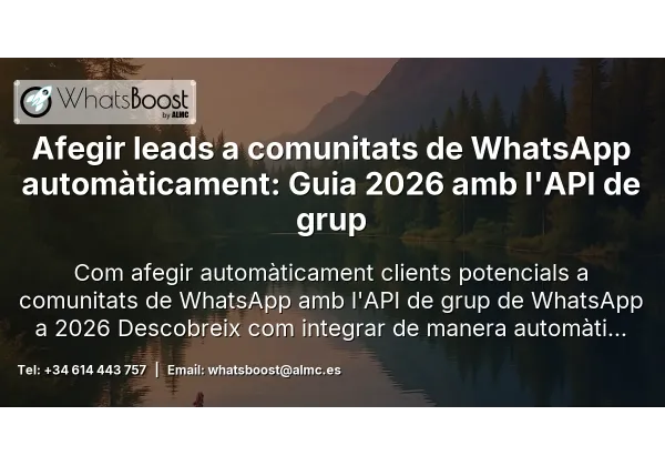 Afegir leads a comunitats de WhatsApp automàticament: Guia 2026 amb l'API de grup