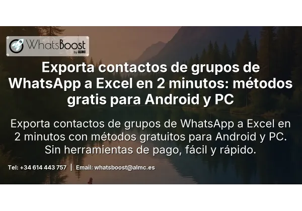 Exporta contactos de grupos de WhatsApp a Excel en 2 minutos: métodos gratis para Android y PC