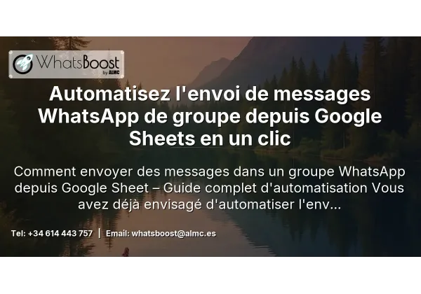 Automatiser l'envoi de messages WhatsApp depuis Google Sheets