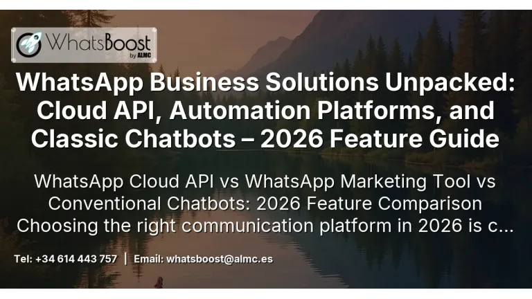 WhatsApp Business Solutions Unpacked: Cloud API, Automation Platforms, and Classic Chatbots – 2026 Feature Guide