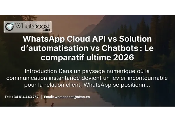WhatsApp Cloud API vs Solution d’automatisation vs Chatbots : Le comparatif ultime 2026