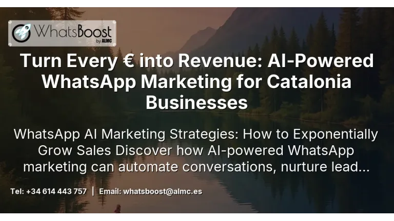 Turn Every € into Revenue: AI‑Powered WhatsApp Marketing for Catalonia Businesses