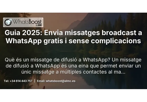 Guia 2025: Envia missatges broadcast a WhatsApp gratis i sense complicacions