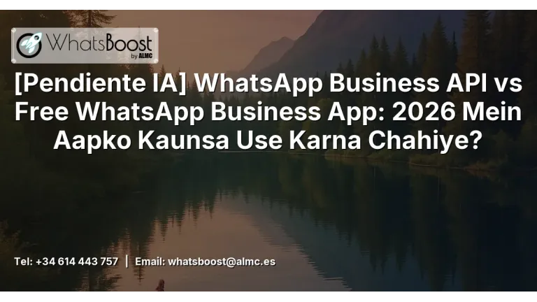 WhatsApp Business en España 2026: ¿API o App gratuita? La guía definitiva para tu negocio