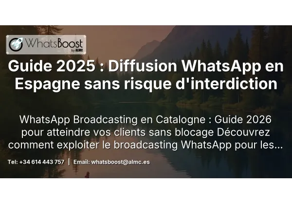 Guide 2025 : Diffusion WhatsApp en Espagne sans risque d'interdiction