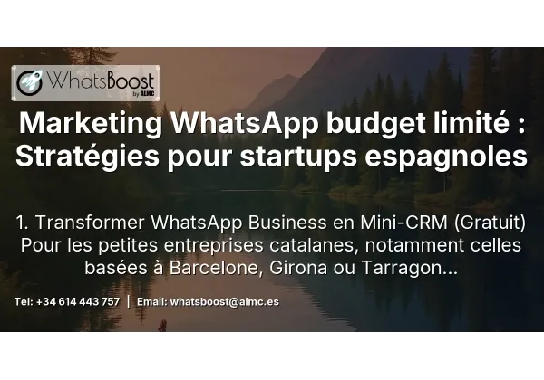 Marketing WhatsApp budget limité : Stratégies pour startups espagnoles