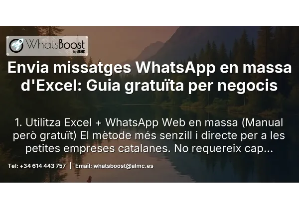 Envia missatges WhatsApp en massa d'Excel: Guia gratuïta per negocis
