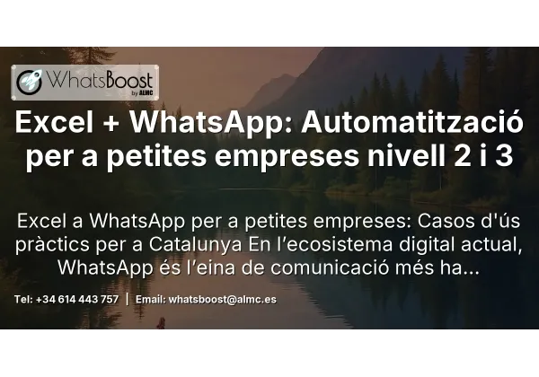 Excel + WhatsApp: Automatització per a petites empreses nivell 2 i 3