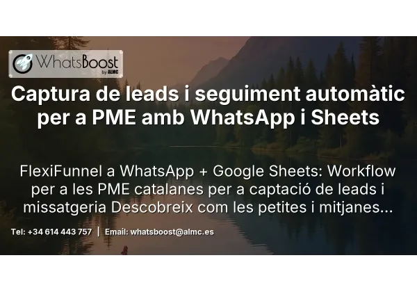 Captura de leads i seguiment automàtic per a PME amb WhatsApp i Sheets
