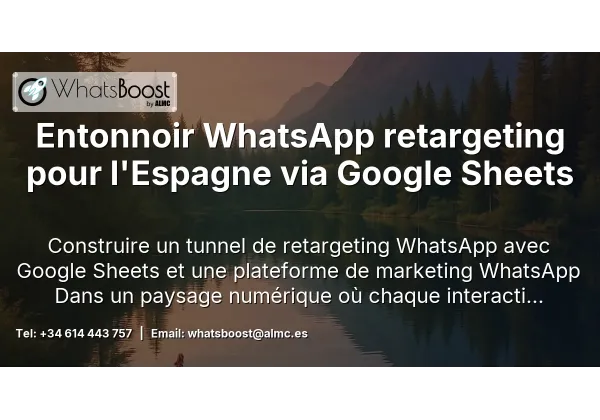 Entonnoir WhatsApp retargeting pour l'Espagne via Google Sheets