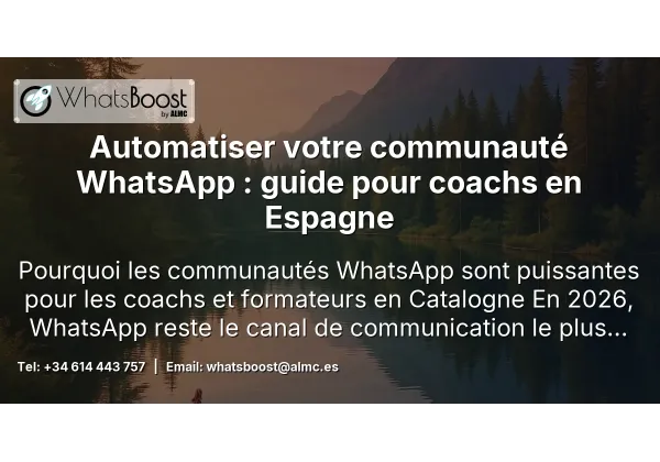 Automatiser votre communauté WhatsApp : guide pour coachs en Espagne