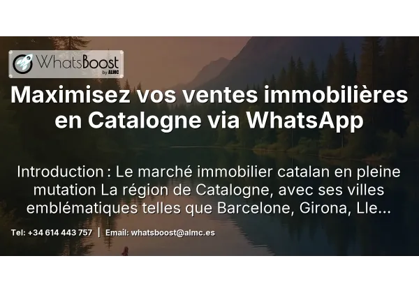 Maximisez vos ventes immobilières en Catalogne via WhatsApp