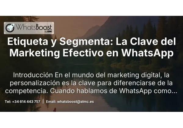 Etiqueta y Segmenta: La Clave del Marketing Efectivo en WhatsApp